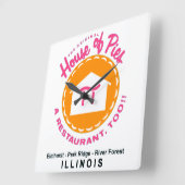 Horloge Carrée Maison de Pies, Park Ridge, Elmhurst, River Forest (Angle)