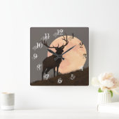 Horloge Carrée Majestic Bull (Maison)