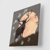 Horloge Carrée Majestic Bull (Angle)