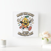 Horloge Carrée Make the Most – Lemon Wall Clock (Maison)