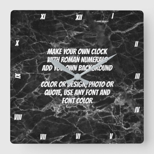 HORLOGE CARRÉE MAKE YOUR OWN CLOCK (Recto)