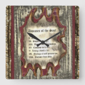 Horloge Carrée Maladies de l'âme (Recto)