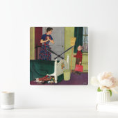 Horloge Carrée Maman, I Cleaned My Room ! (Maison)