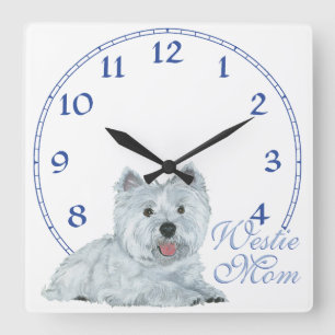 Horloge Carrée Maman Westie