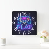 Horloge Carrée Manette de jeu  (Maison)