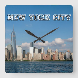 Horloge Carrée Manhattan Skyline