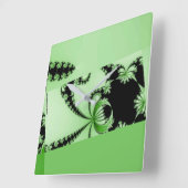 Horloge Carrée Mante de jardin fractale (Angle)