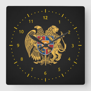 Horloge Carrée Manteau arménien d'horloge murale de bras