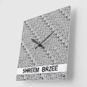 Horloge Carrée Mantra argent White Chant Shreem Brzee (Angle)