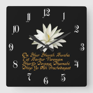 Horloge Carrée Mantra de Gayatri