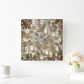 Horloge Carrée Many beautiful petals of rose (Maison)