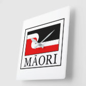 Horloge Carrée Maori (Angle)