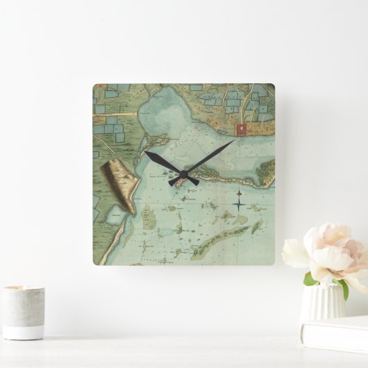 HORLOGE CARRÉE MAP : JAMAICA, 1756 (Maison)