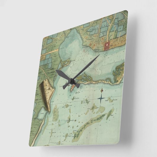 HORLOGE CARRÉE MAP : JAMAICA, 1756 (Angle)