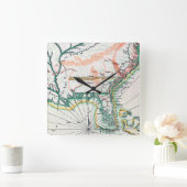 Horloge Carrée Map: North America, 1742 (Maison)