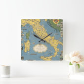 Horloge Carrée Map of Italy with Vatican (Maison)