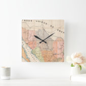 Horloge Carrée Map of Mexico (Maison)