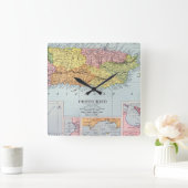 HORLOGE CARRÉE MAP : PORTO RICO, 1900 (Maison)