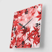 Horloge Carrée Maple Feuille Landscape Design-21355 (Angle)