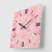 Horloge Carrée Marble swirl (Angle)