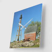 Horloge Carrée Marblehead Lighthouse, Massachusetts Wall Clock (Angle)