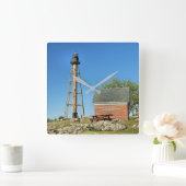 Horloge Carrée Marblehead Lighthouse, Massachusetts Wall Clock (Maison)