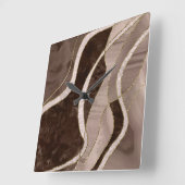 Horloge Carrée Marbre Agate Or Glam 5 (Angle)