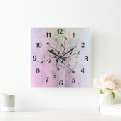 Horloge Carrée Marbre débraillé (Maison)