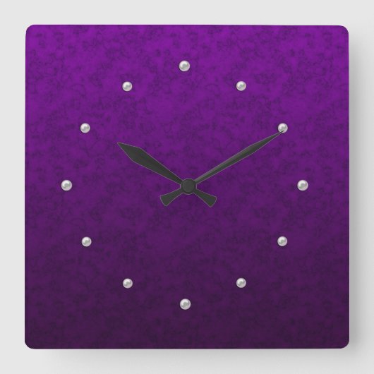 Horloge Carrée Marbre pourpre (Recto)