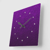 Horloge Carrée Marbre pourpre (Angle)