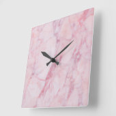 Horloge Carrée Marbre rose (Angle)