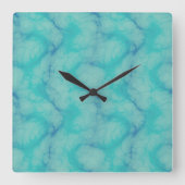 Horloge Carrée Marbre turquoise (Recto)