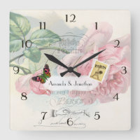 Mariage à Paris Vintage Shabby-Chic Rose Rose Pers