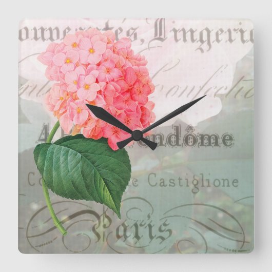 Horloge Carrée Marie Antoinette French Accent Wall Clock (Recto)