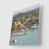 Horloge Carrée Marina d'Aruba (Angle)