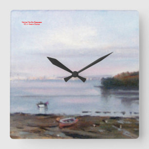 Horloge Carrée Marine/Marine/Seascape