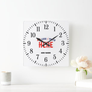 HORLOGE CARRÉE MARQUE BLANCHE MODERNE ET PERSONNALISABLE VÉRIFIÉE