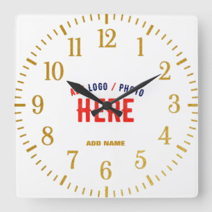 HORLOGE CARRÉE MARQUE BLANCHE MODERNE ET PERSONNALISABLE VÉRIFIÉE