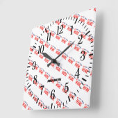 HORLOGE CARRÉE MARQUE BLANCHE MODERNE ET PERSONNALISABLE VÉRIFIÉE (Angle)