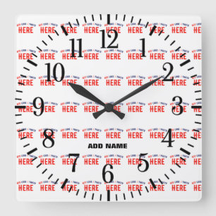 HORLOGE CARRÉE MARQUE BLANCHE MODERNE ET PERSONNALISABLE VÉRIFIÉE