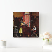 Horloge Carrée Marriage license by Norman Rockwell (Maison)
