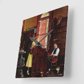 Horloge Carrée Marriage license by Norman Rockwell (Angle)