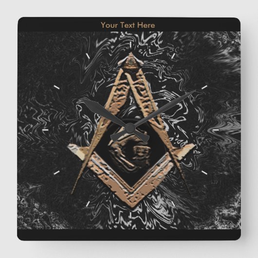 Horloge Carrée Masonic Minds (Recto)