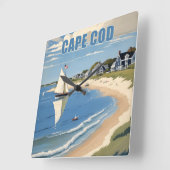 Horloge Carrée Massachusetts de Cape Cod (Angle)