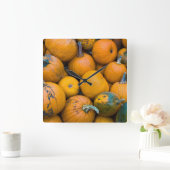 Horloge Carrée Massachusetts, Salisbury, citrouilles, automne (Maison)