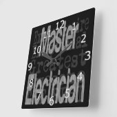 Horloge Carrée Master Electricien Extraordinaire (Angle)