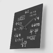 Horloge Carrée Math Geek amusant (Angle)