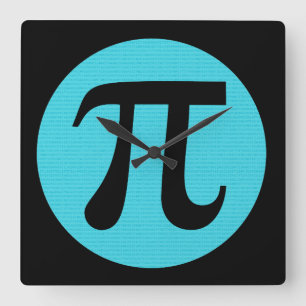 Horloge Carrée Math geek Pi