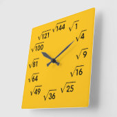 Horloge Carrée Math Square Root Wall Clock (Angle)