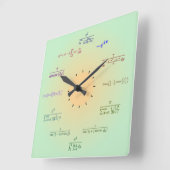Horloge Carrée Math Wall Clock (Angle)